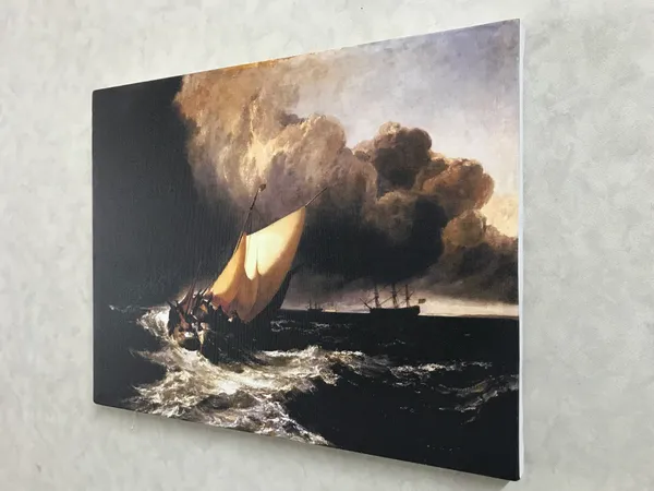 Dutch_Boats_in_a_Gale,_A_Painting_by_JMW_Turner,_Wall_D�cor,_Framed_Canvas,_Multicolor