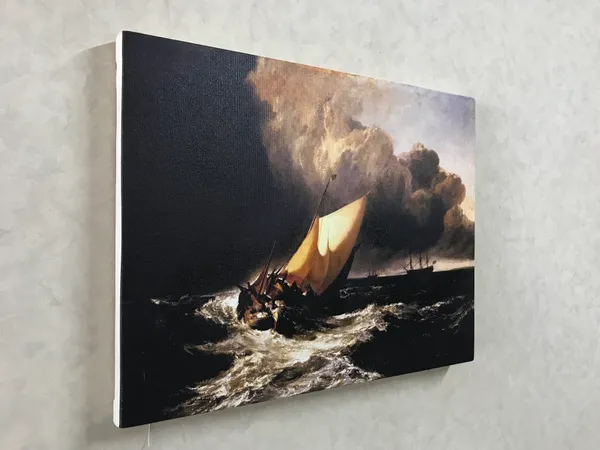 Dutch_Boats_in_a_Gale,_A_Painting_by_JMW_Turner,_Wall_D�cor,_Framed_Canvas,_Multicolor