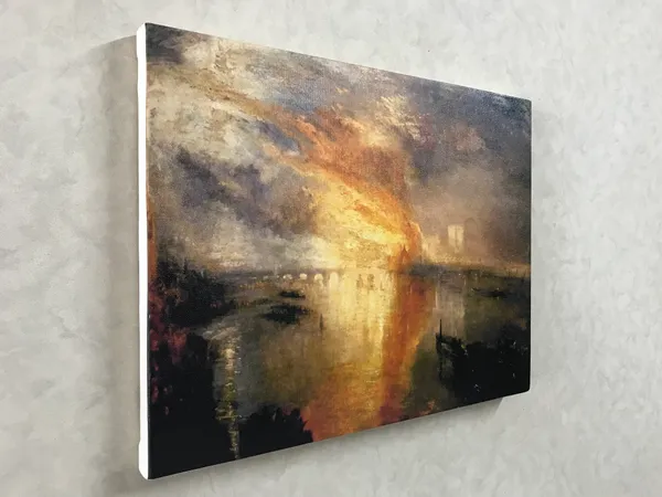 The_Burning_of_the_Houses_of_Lords_&_Commons_1,_A_Painting_by_JMW_Turner,_Wall_D�cor,_Framed_Canvas,_Multicolor