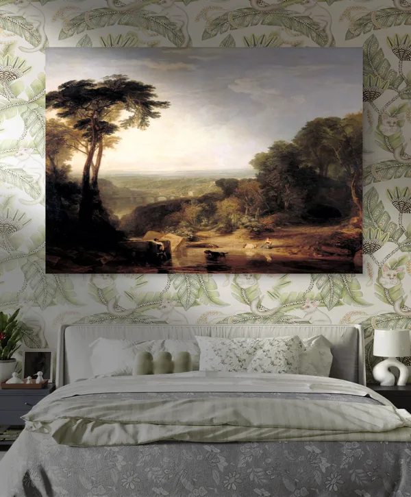 Crossing_the_Brook,_A_Painting_by_JMW_Turner,_Wall_D�cor,_Framed_Canvas,_Multicolor