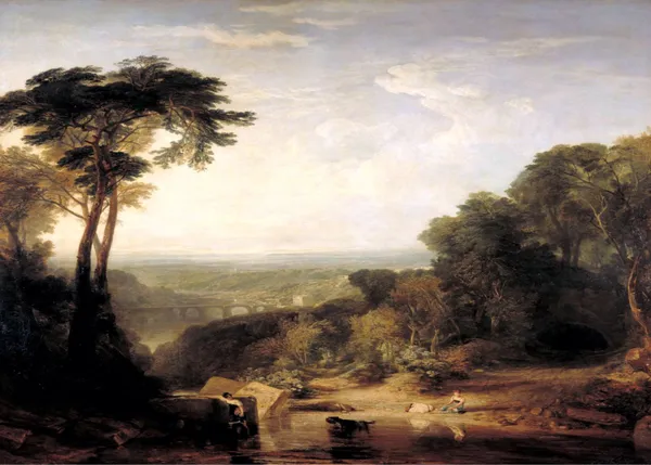 Crossing_the_Brook,_A_Painting_by_JMW_Turner,_Wall_D�cor,_Framed_Canvas,_Multicolor