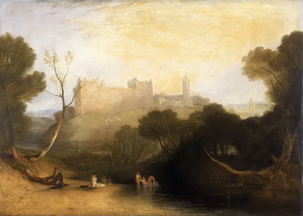 Linlithgow_Palace,_A_Painting_by_JMW_Turner,_Wall_D�cor,_Framed_Canvas,_Multicolor