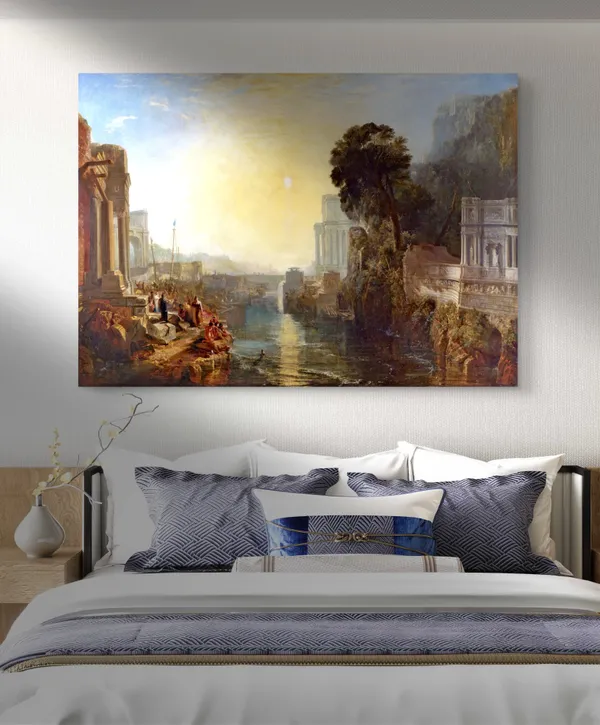 The_Rise_of_the_Carthaginian_Empire,_A_Painting_by_JMW_Turner,_Wall_D�cor,_Framed_Canvas,_Multicolor