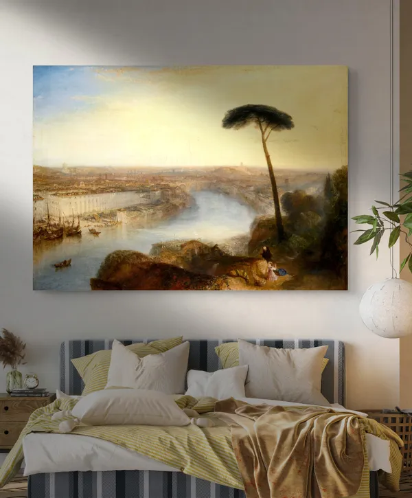 Rome_from_Mount_aventine,_A_Painting_by_JMW_Turner,_Wall_D�cor,_Framed_Canvas,_Multicolor