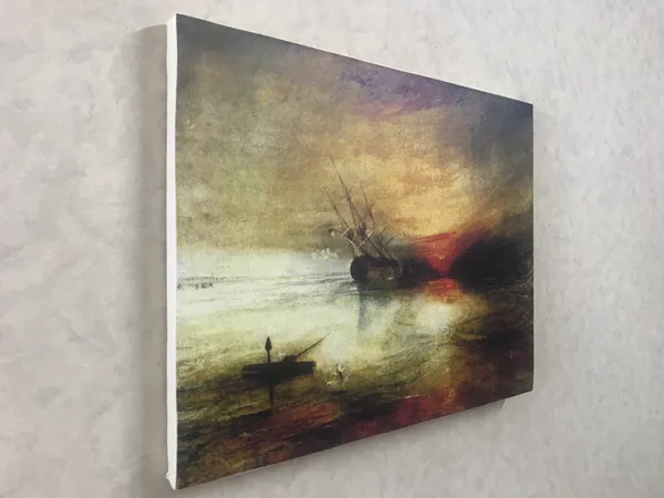 Fort_Vimieux,_A_Painting_by_JMW_Turner,_Wall_D�cor,_Framed_Canvas,_Multicolor