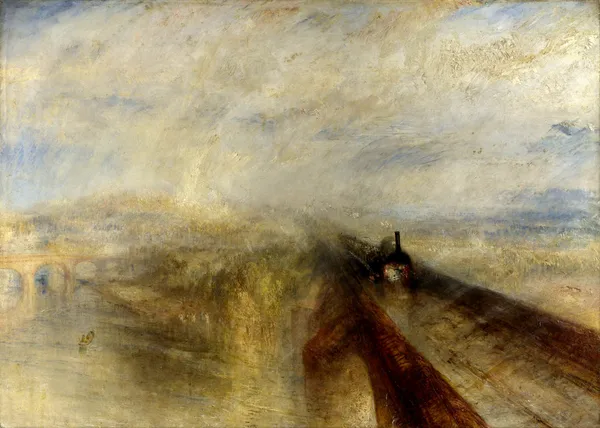 Rain,_Steam_and_Speed,_A_Painting_by_JMW_Turner,_Wall_D�cor,_Framed_Canvas,_Multicolor