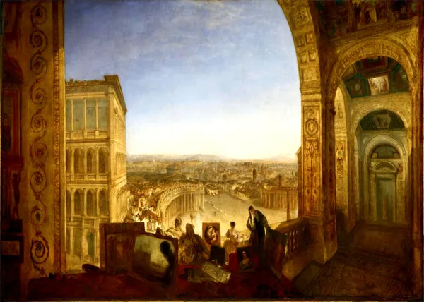 Rome_from_the_Vatican,_A_Painting_by_JMW_Turner,_Wall_D�cor,_Framed_Canvas,_Multicolor