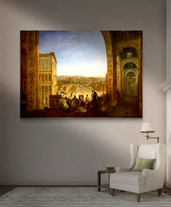 Rome_from_the_Vatican,_A_Painting_by_JMW_Turner,_Wall_D�cor,_Framed_Canvas,_Multicolor