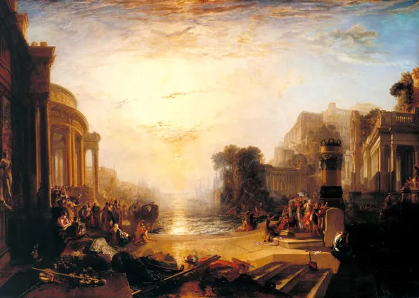 The_Decline_of_the_Carthaginian_Empire,_A_Painting_by_JMW_Turner,_Wall_D�cor,_Framed_Canvas,_Multicolor
