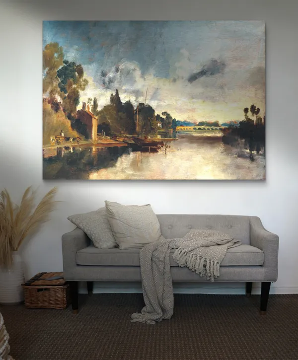 The_Thames_near_Walton_Bridges,_A_Painting_by_JMW_Turner,_Wall_D�cor,_Framed_Canvas,_Multicolor