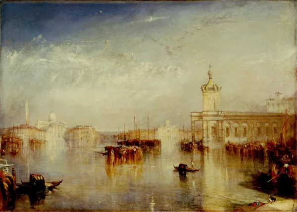 The_Dogano_and_San_Giorgio_from_Europa,_A_Painting_by_JMW_Turner,_Wall_D�cor,_Framed_Canvas,_Multicolor