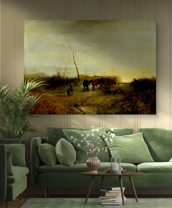 Frosty_Morning,_A_Painting_by_JMW_Turner,_Wall_D�cor,_Framed_Canvas,_Multicolor