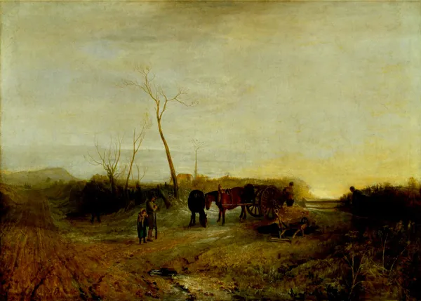 Frosty_Morning,_A_Painting_by_JMW_Turner,_Wall_D�cor,_Framed_Canvas,_Multicolor