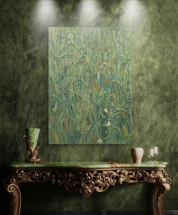 Ears_of_Wheat_1890,_A_Painting_by_Van_Gogh,_Framed_Canvas,_Wall_Decor,_Multicolor