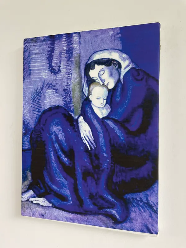 Mother_and_Child_1902,_A_Painting_by_Pablo_Picasso,_Framed_Canvas,_Multicolor