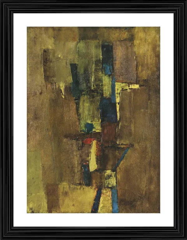 Abstract_/_Modern_Art_Painting_by_Vasudeo_Gaitonde,_Framed,_Wall_D�cor,_Multicolor