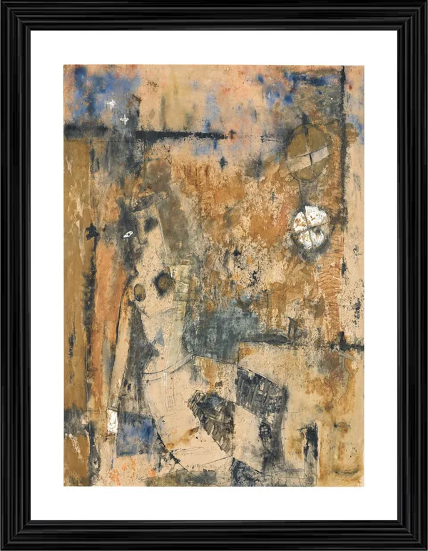 Abstract_/_Modern_Art_Painting_by_Vasudeo_Gaitonde,_Framed,_Wall_D�cor,_Multicolor