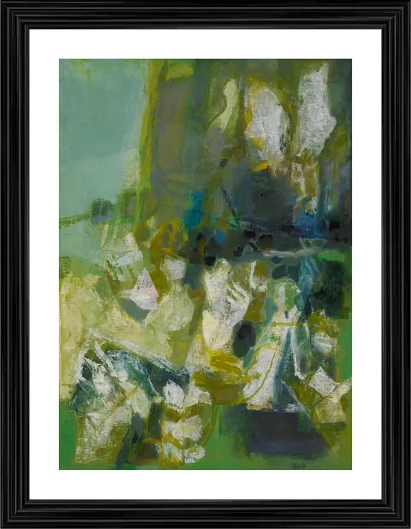 Abstract_/_Modern_Art_Painting_by_Vasudeo_Gaitonde,_Framed,_Wall_D�cor,_Multicolor