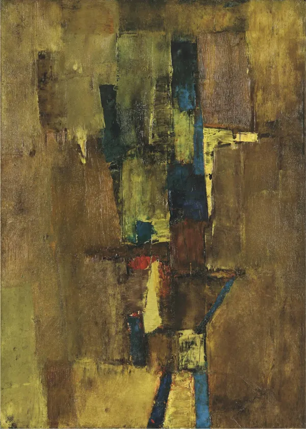 Abstract_/_Modern_Art_Painting_by_Vasudeo_Gaitonde,_Framed,_Wall_D�cor,_Multicolor