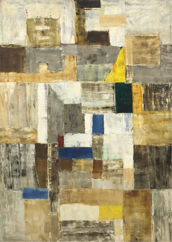 Abstract_/_Modern_Art_Painting_by_Vasudeo_Gaitonde,_Framed,_Wall_D�cor,_Multicolor