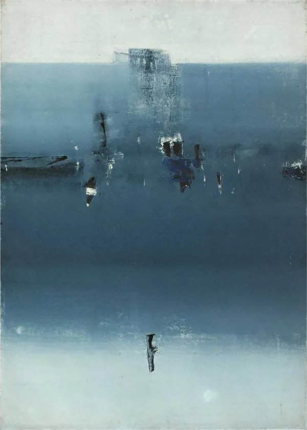 Abstract_/_Modern_Art_Painting_by_Vasudeo_Gaitonde,_Framed,_Wall_D�cor,_Multicolor