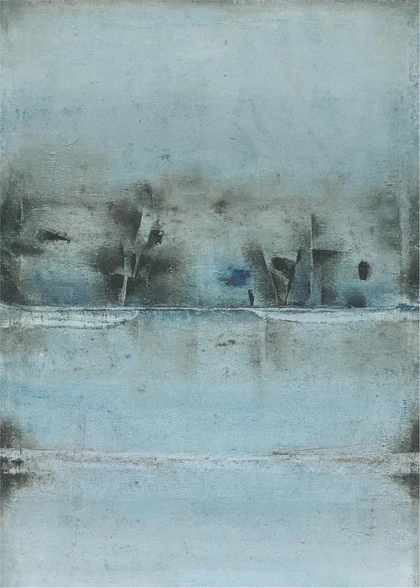 Abstract_/_Modern_Art_Painting_by_Vasudeo_Gaitonde,_Framed,_Wall_D�cor,_Multicolor