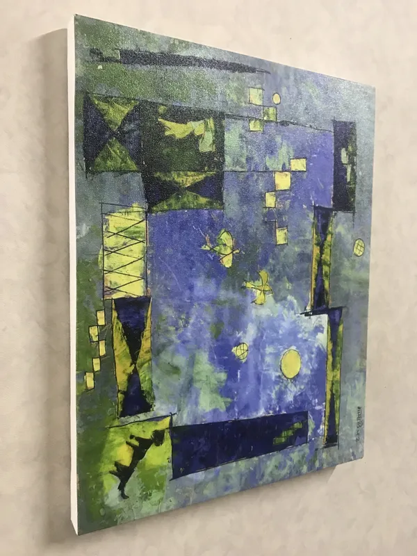 Abstract_/_Modern_Art_Painting_by_Vasudeo_Gaitonde,_Framed,_Wall_D�cor,_Multicolor