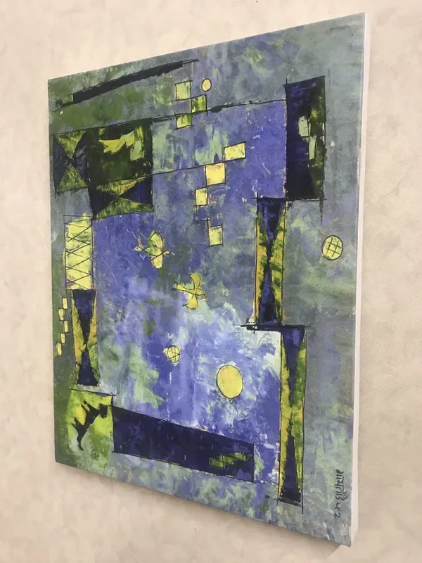 Abstract_/_Modern_Art_Painting_by_Vasudeo_Gaitonde,_Framed,_Wall_D�cor,_Multicolor
