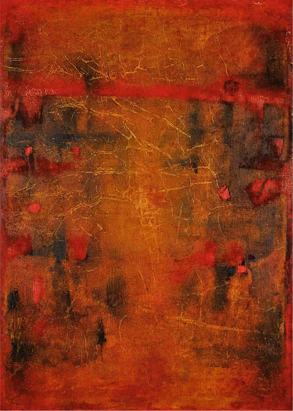 Abstract_/_Modern_Art_Painting_by_Vasudeo_Gaitonde,_Framed,_Wall_D�cor,_Multicolor