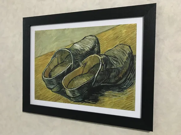 �A_Pair_of_Leather_Clogs_&_Shoes_,_Paintings_by_Van_Gogh,_Framed,_Set_of_2,_Multicolor