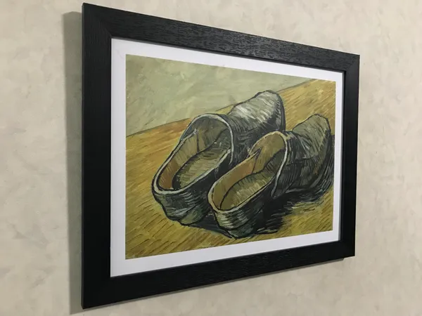 �A_Pair_of_Leather_Clogs_&_Shoes_,_Paintings_by_Van_Gogh,_Framed,_Set_of_2,_Multicolor