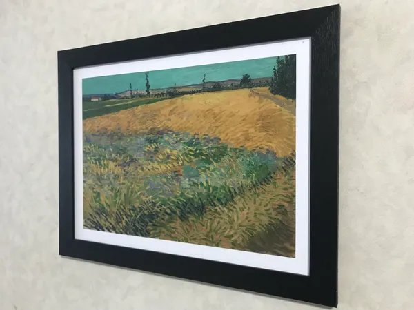 Wheatfield_&_the_Rising_Sun,_Paintings_by_Van_Gogh,_Framed,_Set_of_2,_Multicolor,_Multicolor