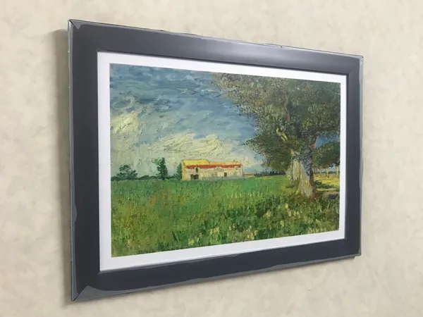 Farmhouse,_Wheatfield_&_a_Partridge,_Paintings_by_Van_Gogh,_Framed,_Set_of_2,_Multicolor