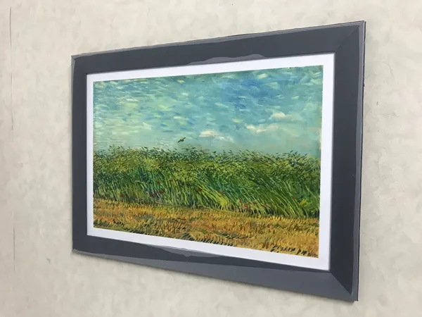 Farmhouse,_Wheatfield_&_a_Partridge,_Paintings_by_Van_Gogh,_Framed,_Set_of_2,_Multicolor