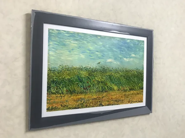 Farmhouse,_Wheatfield_&_a_Partridge,_Paintings_by_Van_Gogh,_Framed,_Set_of_2,_Multicolor