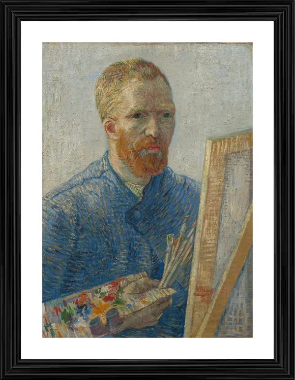 Self-Portrait_As_A_Painter_1888,_A_Painting_by_Van_Gogh,_Framed,_Wall_Decor,_Multicolor