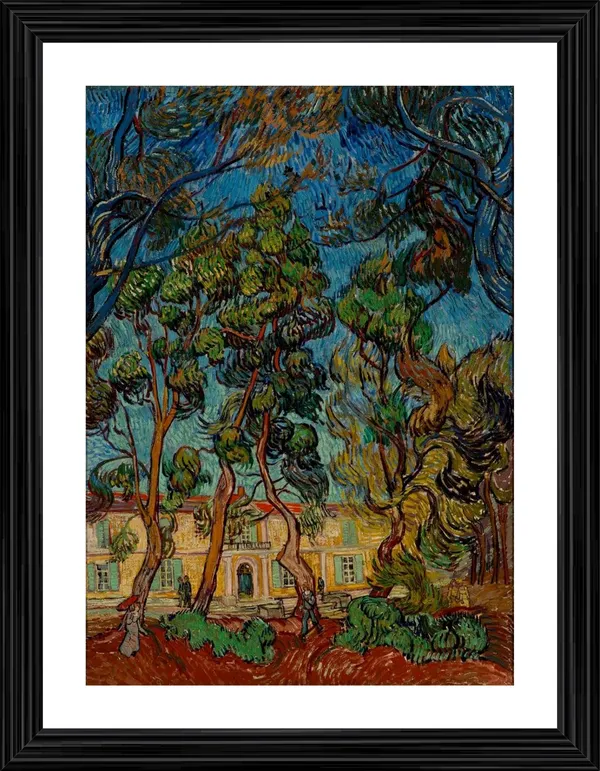 Pine_Trees_in_the_Garden_of_Asylum_1889,_A_Painting_by_Van_Gogh,_Framed,_Wall_Decor,_Multicolor