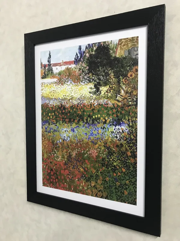 Giardino_Fiorito_Flowered_Garden_1888,_A_Painting_by_Van_Gogh,_Framed,_Wall_Decor,_Multicolor