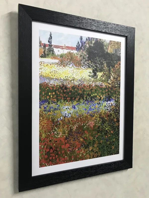 Giardino_Fiorito_Flowered_Garden_1888,_A_Painting_by_Van_Gogh,_Framed,_Wall_Decor,_Multicolor