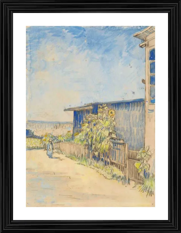 Shed_with_Sunflowers_1887,_A_Painting_by_Van_Gogh,_Framed,_Wall_Decor,_Multicolor