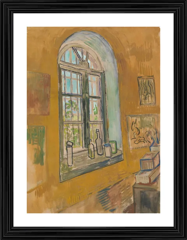 Window_in_The_Studio_1889,_A_Painting_by_Van_Gogh,_Framed,_Wall_Decor,_Multicolor