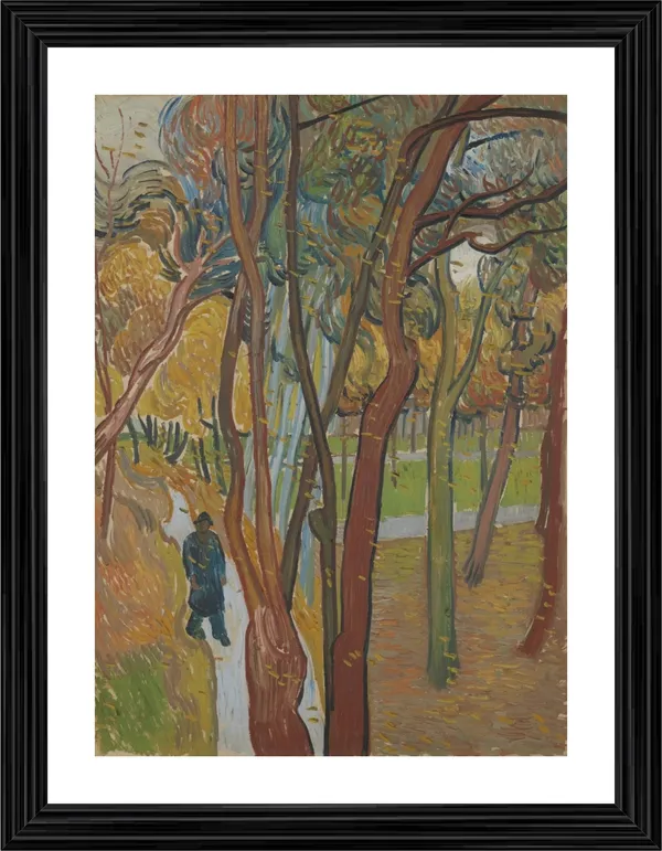 The_Garden_of_Saint_PaulS_Hospital_1889,_A_Painting_by_Van_Gogh,_Framed,_Wall_Decor,_Multicolor