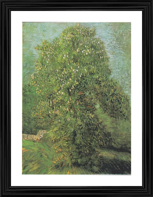 Horse_Chestnut_Tree_in_Blossom_1887,_A_Painting_by_Van_Gogh,_Framed,_Wall_Decor,_Multicolor