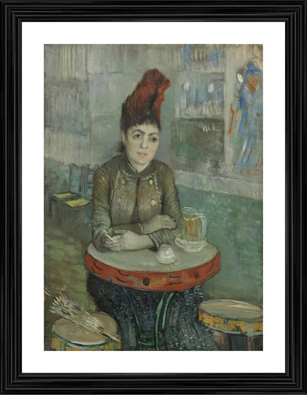 Agostina_in_the_Cafe_1887,_A_Painting_by_Van_Gogh,_Framed,_Wall_Decor,_Multicolor