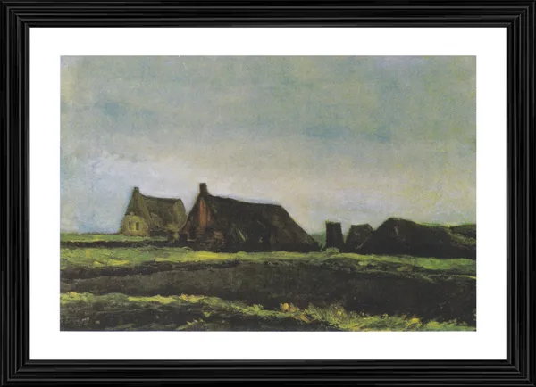 Cottages_1883,_A_Painting_by_Van_Gogh,_Framed,_Wall_Decor,_Multicolor