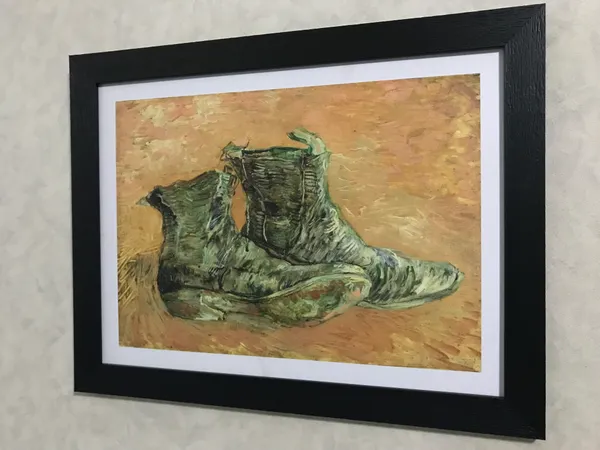 Shoes_1887,_A_Painting_by_Van_Gogh,_Framed,_Wall_Decor,_Multicolor