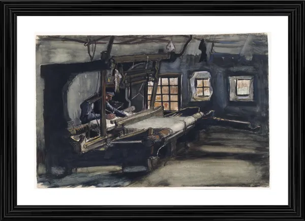 Weaver_1884,_A_Painting_by_Van_Gogh,_Framed,_Wall_Decor,_Multicolor