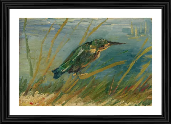 Kingfisher_by_the_Waterside_1887,_A_Painting_by_Van_Gogh,_Framed,_Wall_Decor,_Multicolor