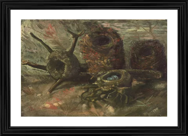 Birds_Nests_1885,_A_Painting_by_Van_Gogh,_Framed,_Wall_Decor,_Multicolor