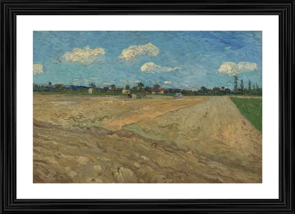 Ploughed_Fields_the_Furrows_1888,_A_Painting_by_Van_Gogh,_Framed,_Wall_Decor,_Multicolor